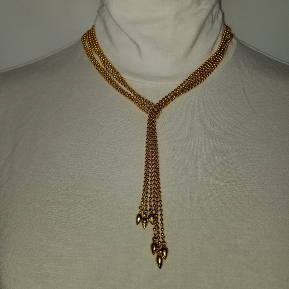 ✅1015 NWOT RARE Gold Tone Metal Beads  45" Necklace - Picture 6 of 15